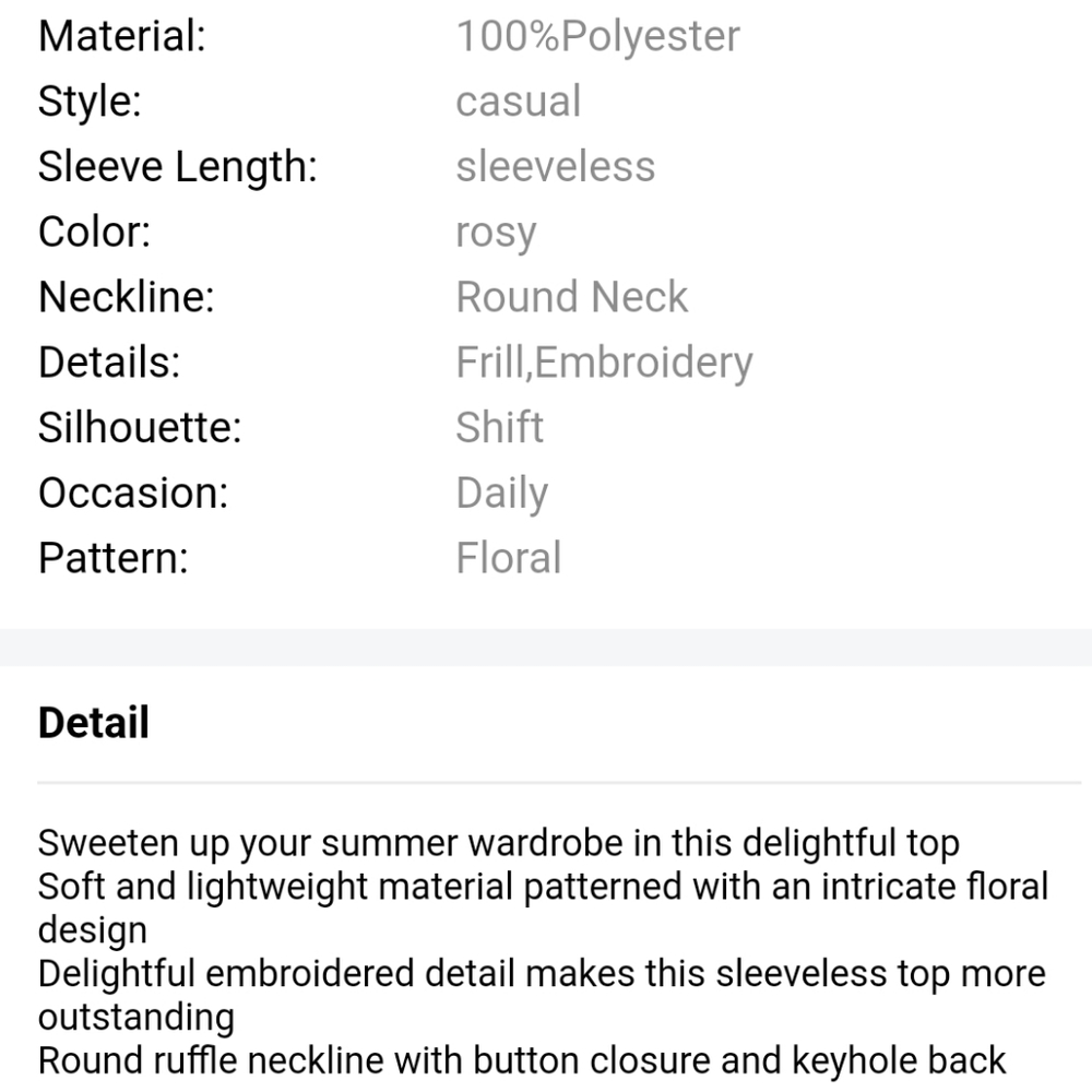 Pink Graphic Sleeveless Blouse Relaxed Fit VARIOUS Size MED left - Picture 7 of 7